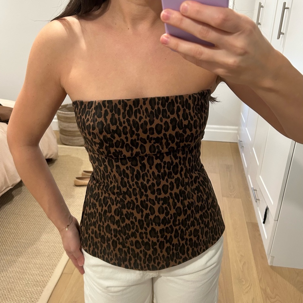 DL1961 Leopard Print Jacket & Bustier - Picture 2 of 11